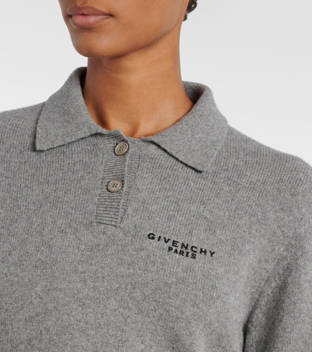 Givenchy Logo wool and cashmere polo sweater