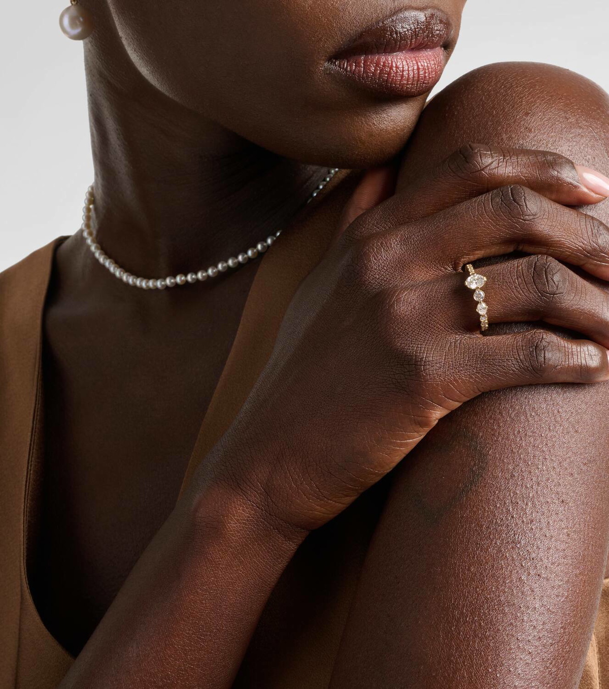 Sophie Bille Brahe Ensemble De Sky 18kt gold ring with diamonds