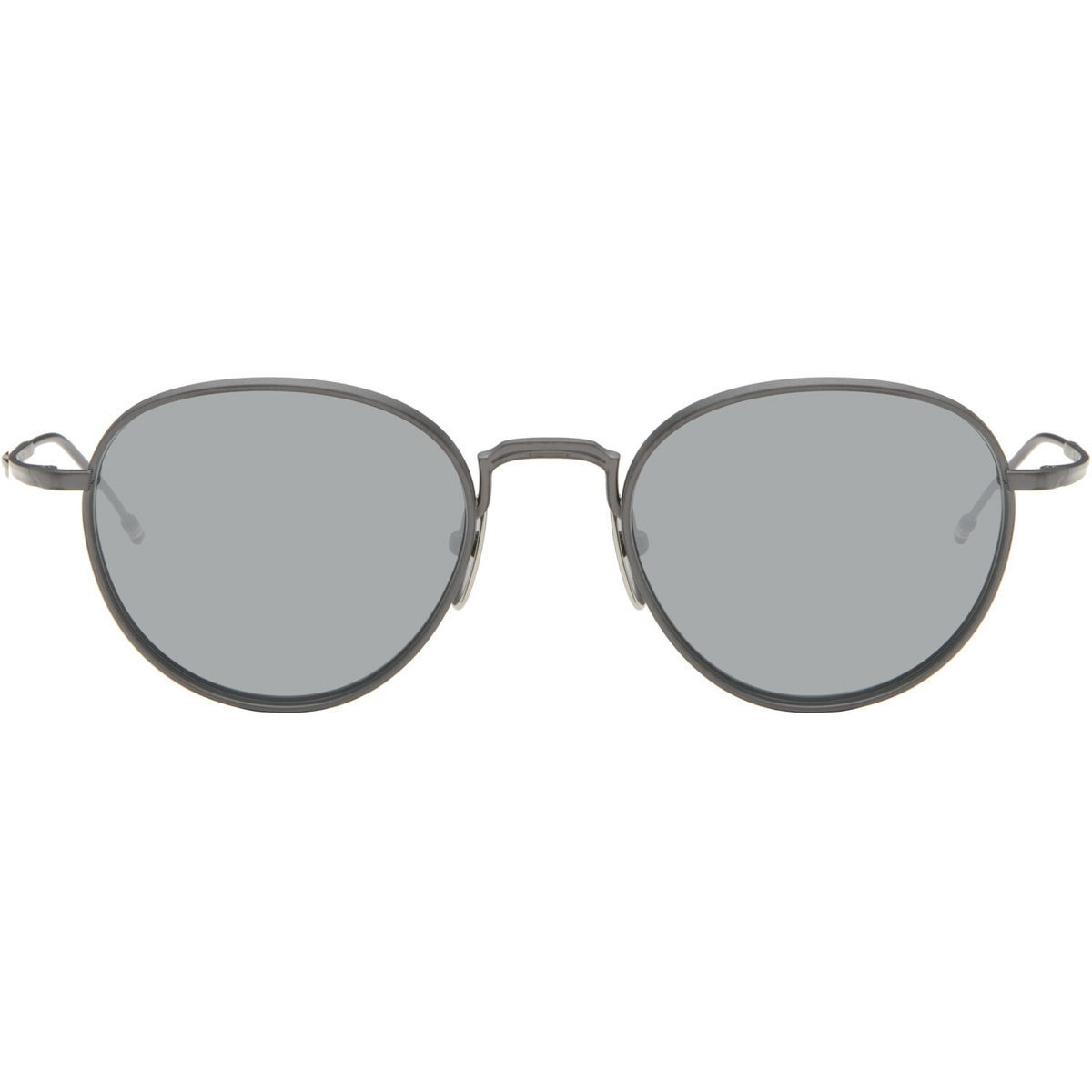 Thom Browne Gray Titanium Round Sunglasses