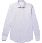 Richard James - Pin-Dot Cotton-Poplin Shirt - Blue