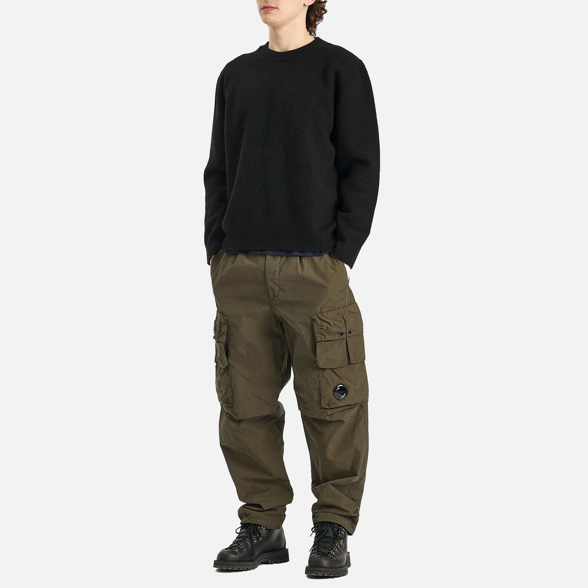 C.P. Company Men's Flatt Nylon Multipocket Cargo Pants in Ivy