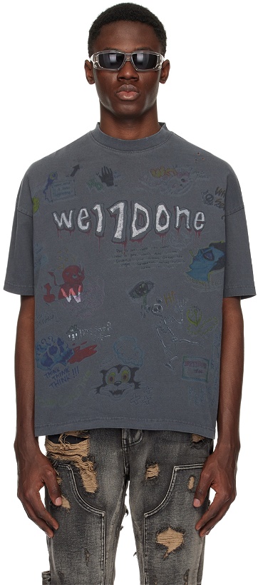 Photo: We11done Gray Doodle T-Shirt