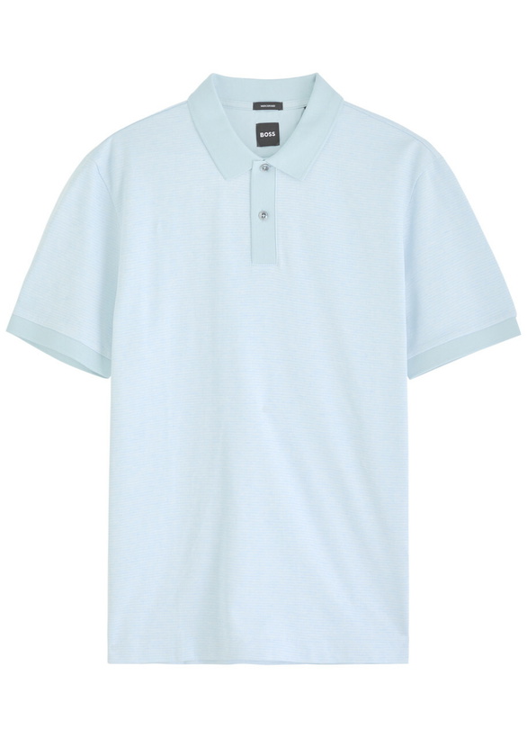 Photo: Boss Patterned-intarsia Cotton Polo Shirt No Colour