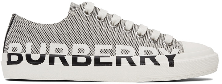 Photo: Burberry Black & White Logo Print Sneakers