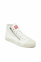 Diesel S-D-Verse - Sneakers in frayed canvas with D logo - Sneakers Mens in White