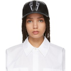 Neil Barrett Black Leather Thunderbolt Cap