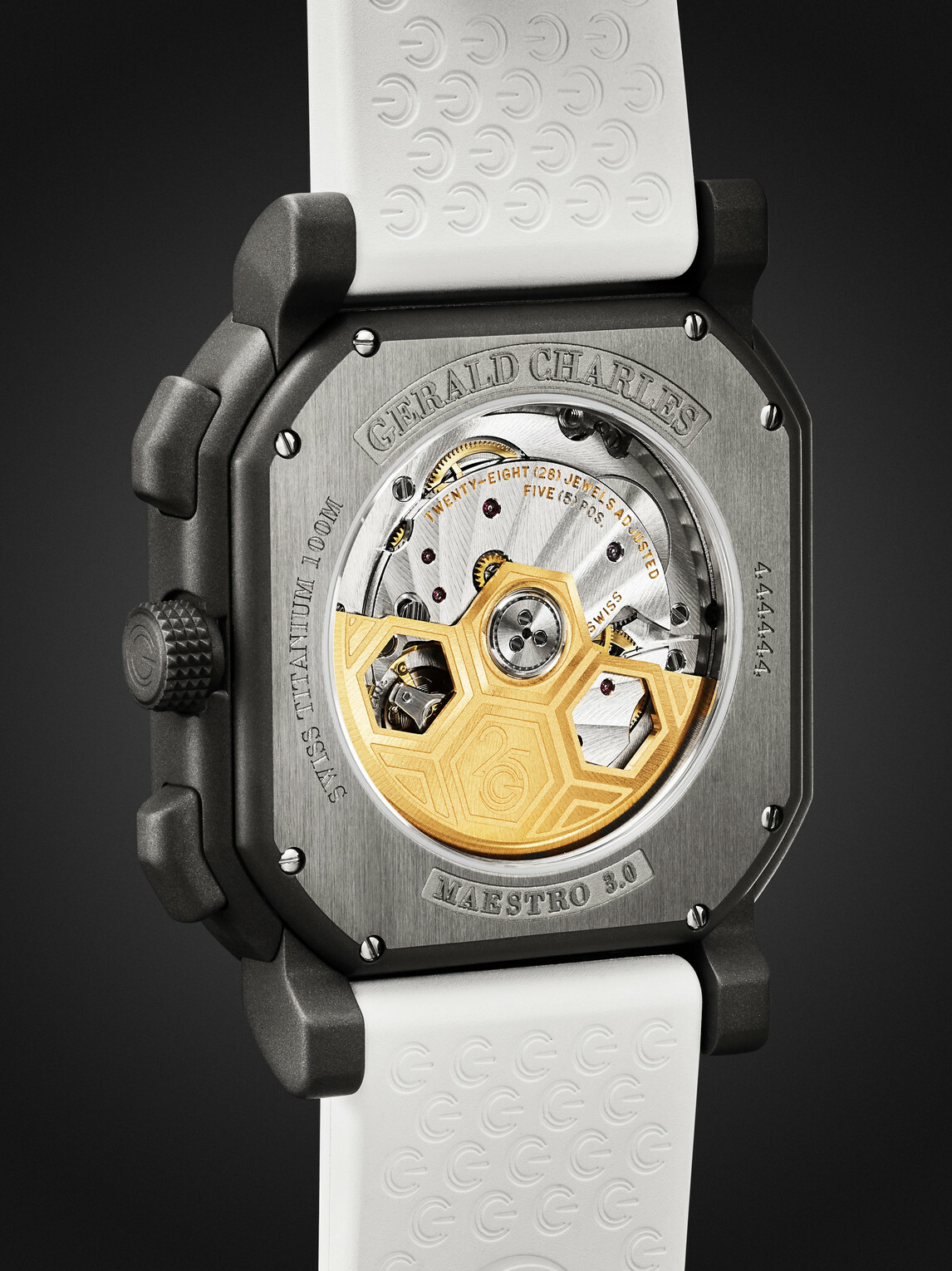 Gerald Charles - Maestro 3.0 Automatic Chronograph Darkblast® Titanium Watch, Ref. GC3.0-TNSB-06CP-RSPN