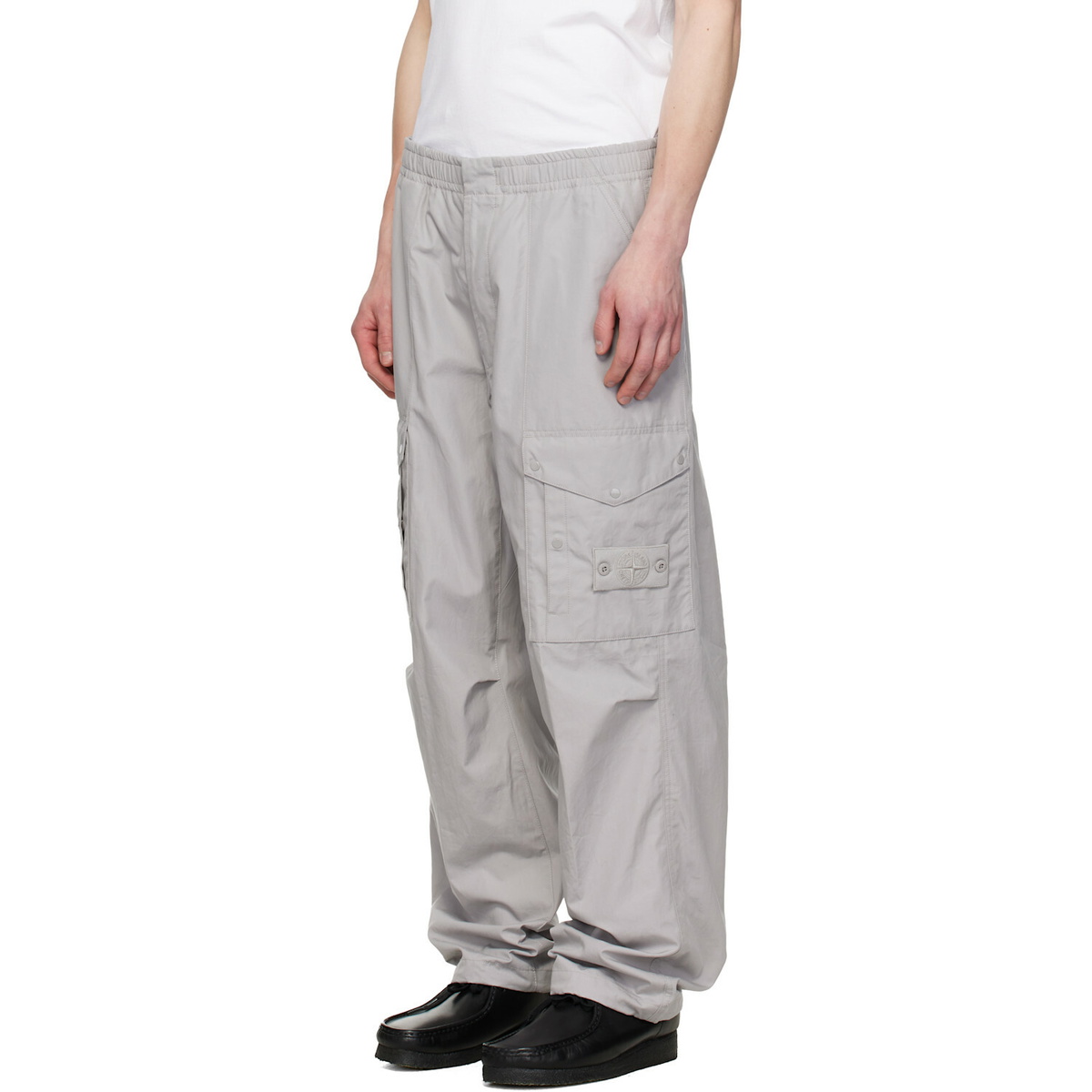 Stone Island Gray 3100017 All-Weather Cotton Canvas_S.I. Ghost Cargo Pants