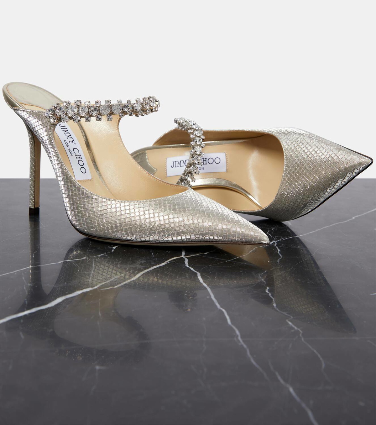 Jimmy Choo Bing 100 embellished mules Jimmy Choo