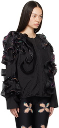 J.Kim Black Quilling Jacket