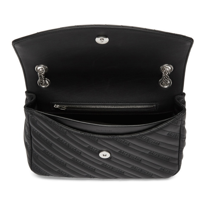 BB Chain Medium Bag Calf Leather Black