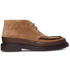 Mr P. - Jacques Leather-Trimmed Suede Desert Boots - Brown