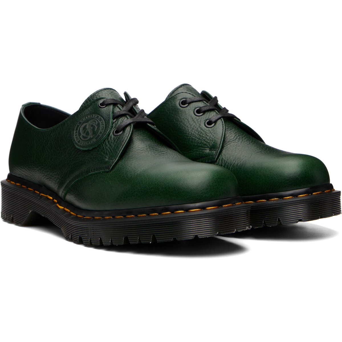 Dr. Martens Green 1461 'Made In England' Buckingham Leather Derbys