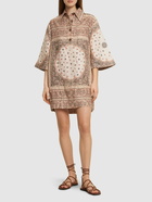 ZIMMERMANN - Tunic Printed Linen Mini Dress