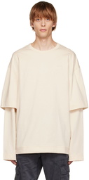 Juun.J Off-White Layered Long Sleeve T-Shirt