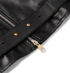 Dunhill - Duke Oversized Belted Leather Biker Jacket - Black