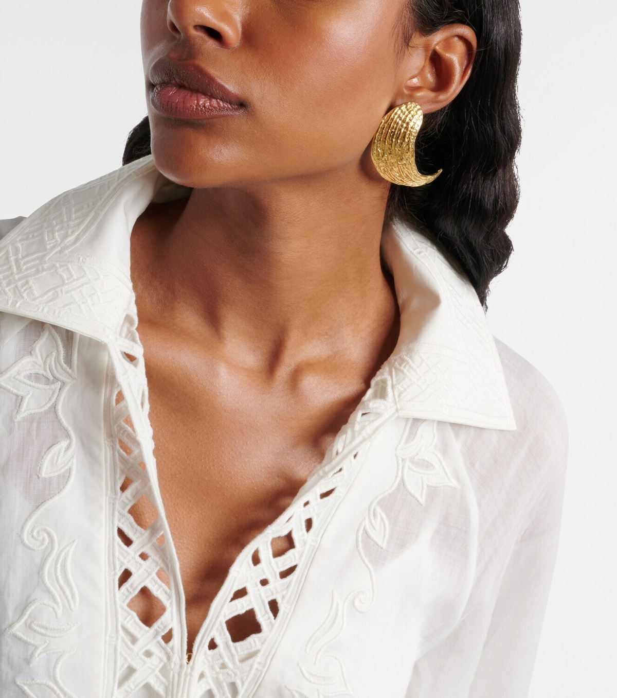 Ysso Broken Shell 24kt gold-plated earrings