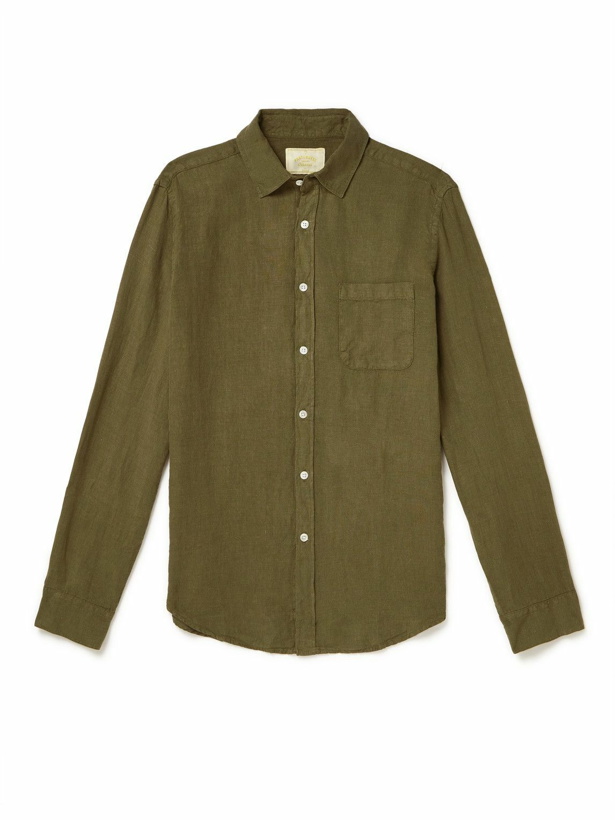 Photo: Portuguese Flannel - Linen Shirt - Green