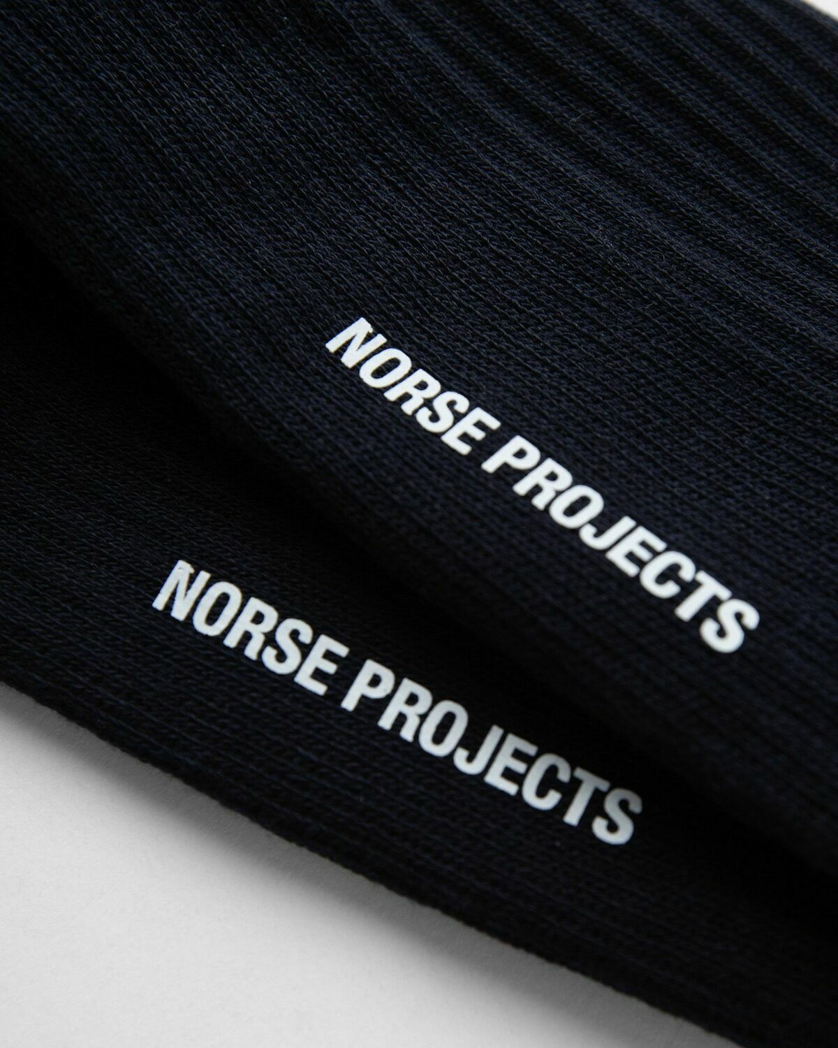 Norse Projects BJARKI LOGO SPORT SOCKS Blue Men