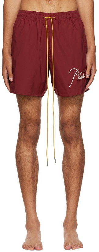 Photo: Rhude Red Polyester Shorts