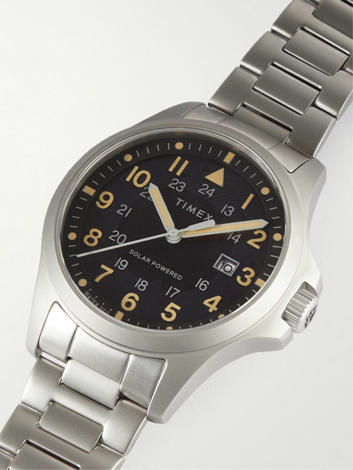 Timex expedition stainless hot sale steel watch