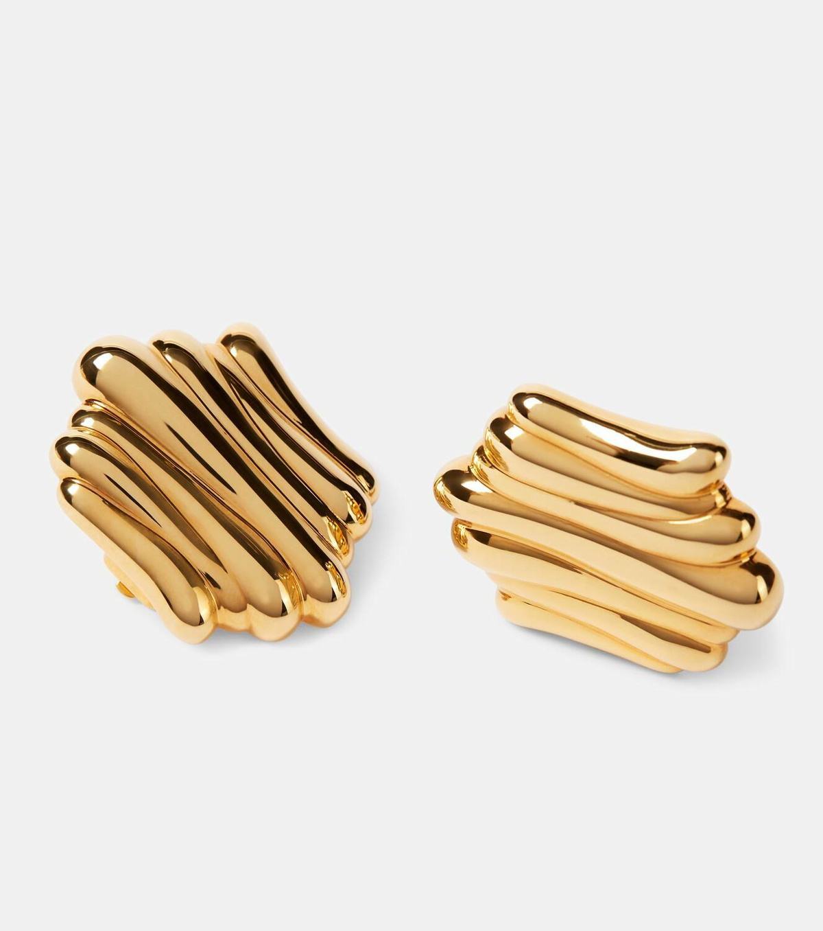 Khaite Crema 18kt gold-plated earrings