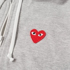 Comme des Garcons Play Women's Red Heart Full Zip Backprint Hoody
