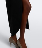 Jil Sander Asymmetric virgin wool midi skirt