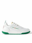 Casablanca - The Court Logo-Appliquéd Leather Sneakers - White