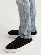 Christian Louboutin - Paqueboat Suede Penny Loafers - Black