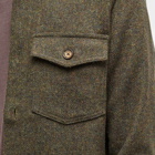 Portuguese Flannel Men's Wool Field Shirt Jacket in Green