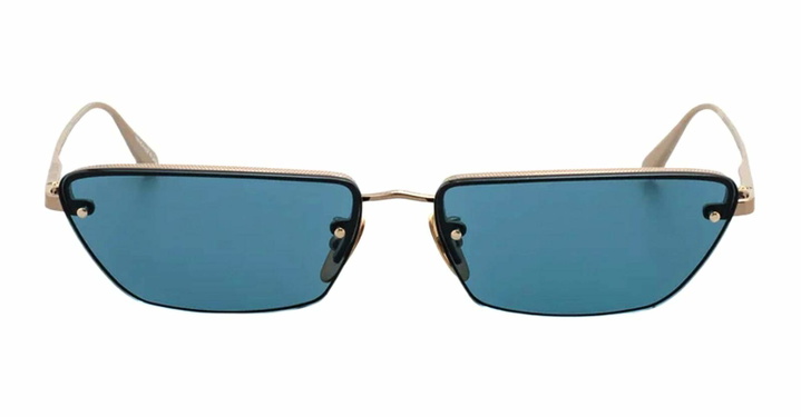 Photo: Linda Farrow Cleo - Light Gold / Aqua Sunglasses