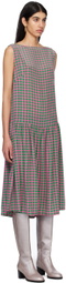 Caro Editions SSENSE Exclusive Pink & Green Heather Midi Dress