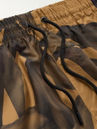 Dries Van Noten - Straight-Leg Mid-Length Printed Swim Shorts - Brown