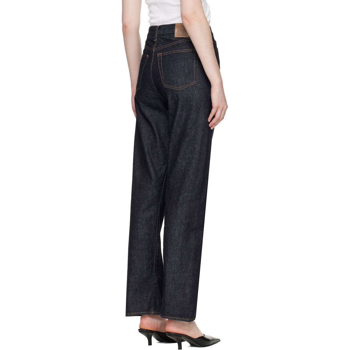 TOTEME Blue Twisted Seam Full Length Jeans