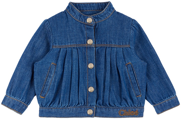 Photo: Chloé Baby Blue Pleated Denim Jacket