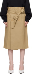 VETEMENTS Beige Deconstructed Midi Skirt