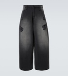 Simone Rocha Distressed wide-leg jeans