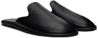 The Row Black Roger Slippers