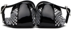 ALAÏA Black Crystal-Cut Ballerina Flats