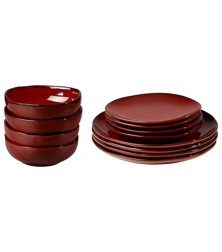 Photo: Serax Set of 12 stoneware dinner plates by Marie Michielssen