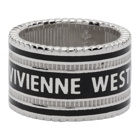 Vivienne Westwood Silver and Black Conduit Street Ring