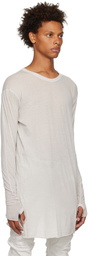 Boris Bidjan Saberi Grey Object-Dyed Long Sleeve T-Shirt