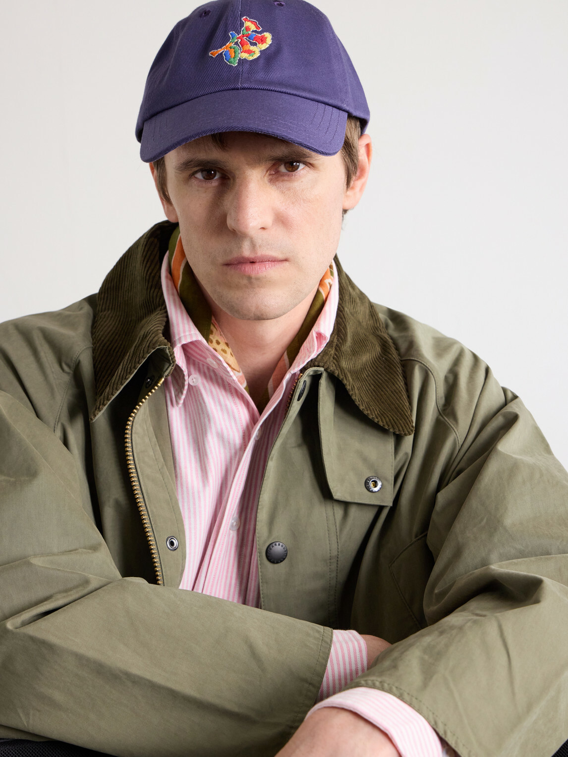 Drake's - Tapisserie Embroidered Cotton-Twill Baseball Cap