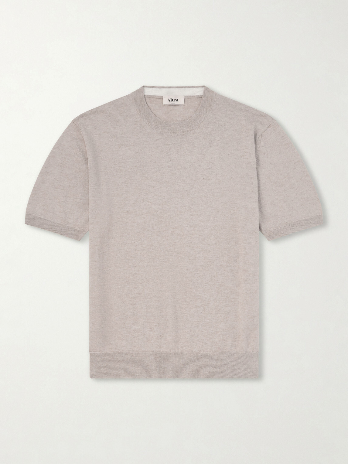 Altea - Cotton and Cashmere-Blend T-Shirt - Neutrals