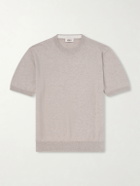 Altea - Cotton and Cashmere-Blend T-Shirt - Neutrals