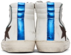 Golden Goose White Leather & Suede Slide Classic High-Top Sneakers
