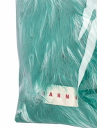 MARNI - Transparent Fabric Faux Fur Tote Bag