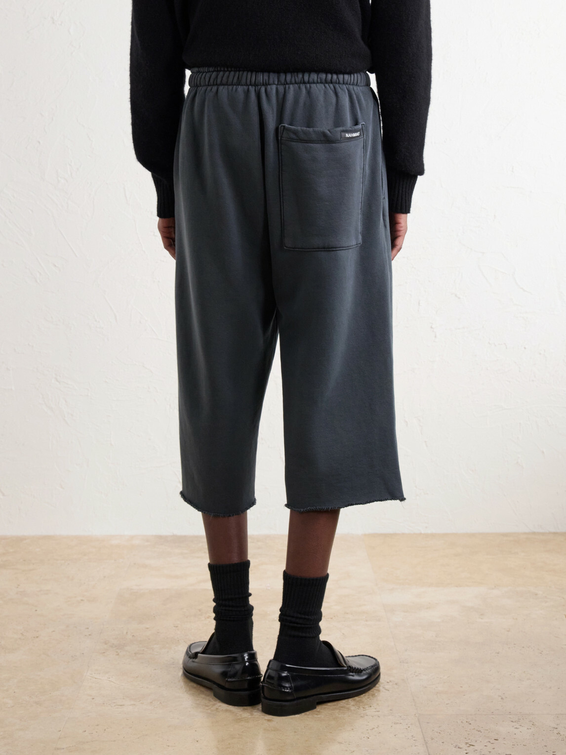 NAHMIAS - Hoops 24 Straight-Leg Cropped Cotton-Jersey Sweatpants - Black