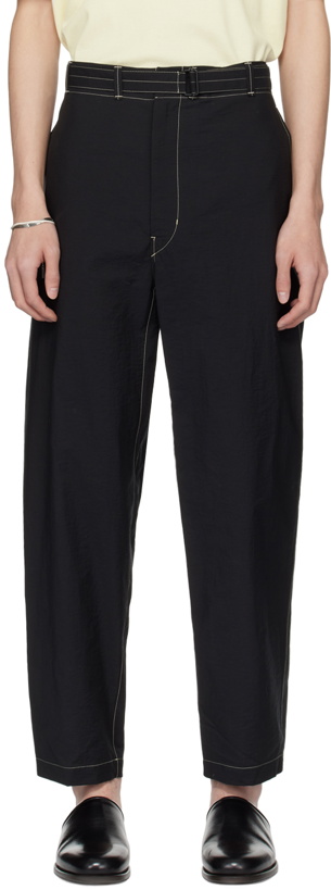 Photo: LEMAIRE Black Belted Trousers